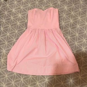 Pink and white striped Lilly dress